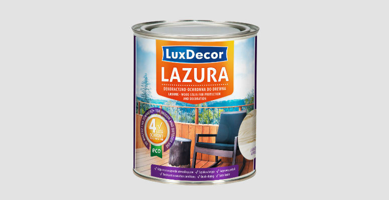 Dekoracyjno-ochronna lazura do drewna LuxDecor 